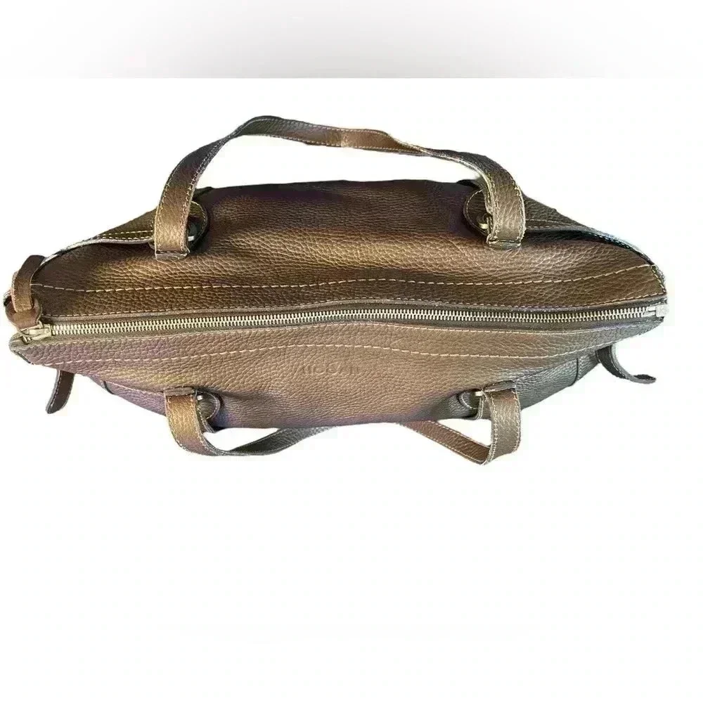 Hogan Bronze Pebbled Leather Tote